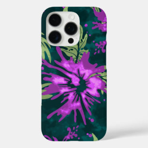 Gemalter Hibiskus Hawaiian Floral Violett iPhone 16 Pro Hülle