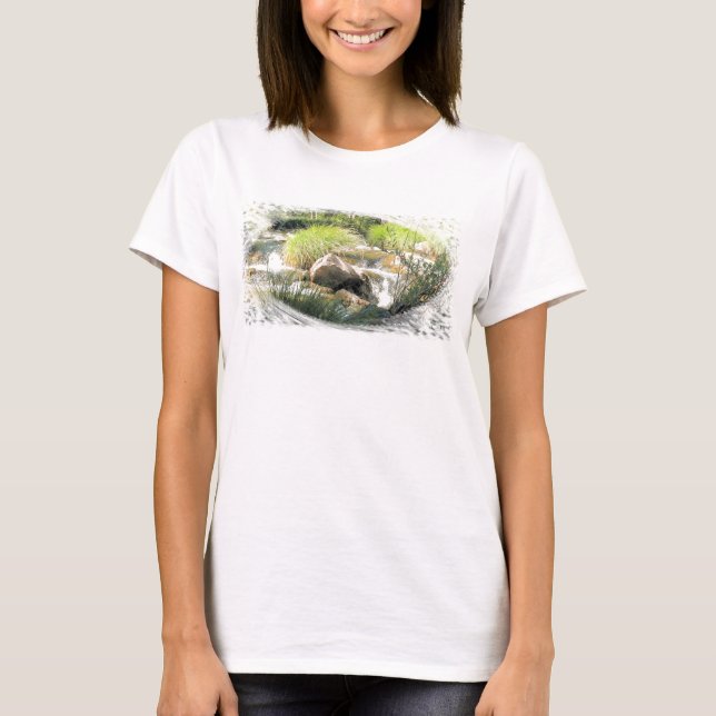 Gemalter Landschafts-T - Shirt (Vorderseite)