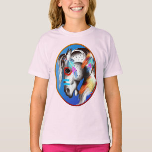 Gemalter Pony-gerahmter T - Shirt