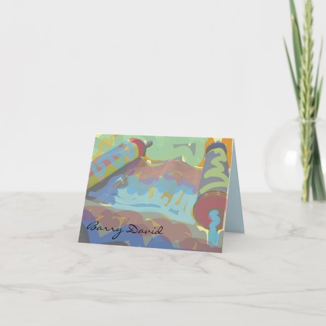 GEMALTER TORAH Bar-Schläger Mitzvah danken Ihnen (Vorderseite)