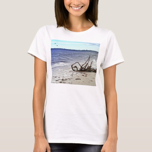 Gemalter Treibholz-T - Shirt (Vorderseite)