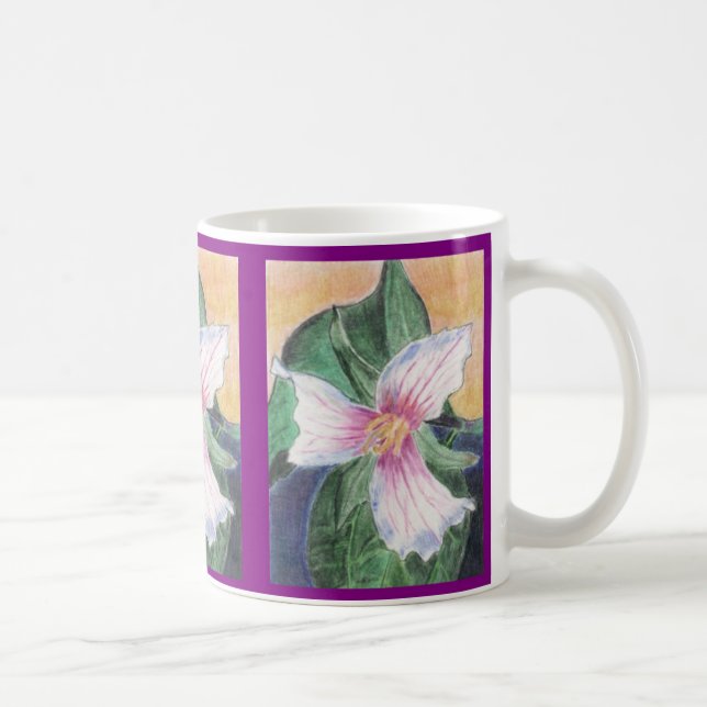 Gemalter Trillium! Kaffeetasse (Rechts)