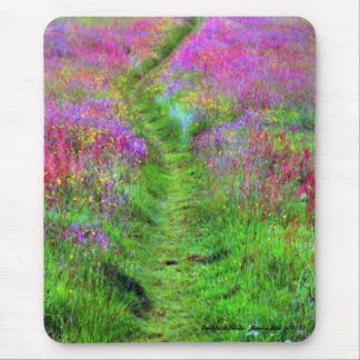 Gemalter Weg zum Holz Mousepad