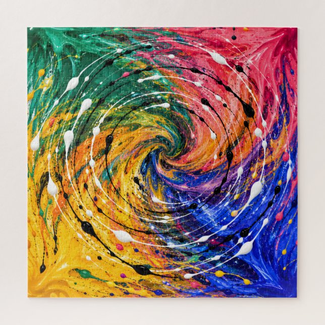 Gemalter Wirbel Puzzle (Vertikal)