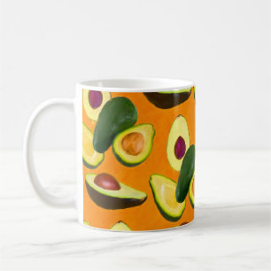 Gemaltes Avocado-Muster Kaffeetasse