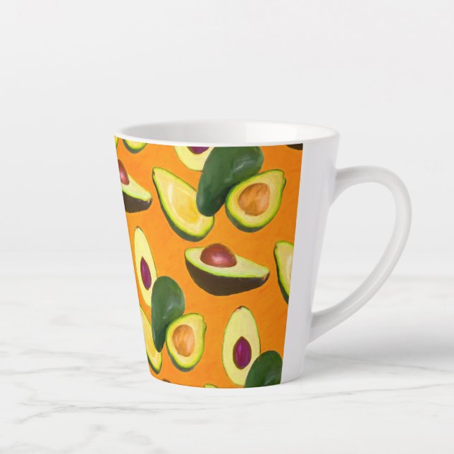 Gemaltes Avocado-Muster Milchtasse (Rechts)