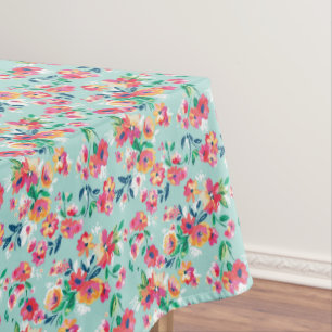 Gemaltes Blumen-Muster Tischdecke