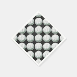 Gemaltes Golfball-Muster Serviette