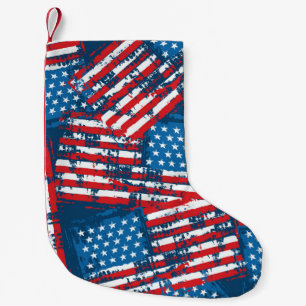 Gemaltes Muster der amerikanischen Flagge in Not Kleiner Weihnachtsstrumpf