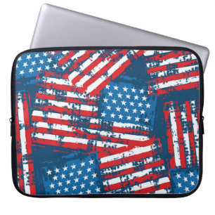 Gemaltes Muster der amerikanischen Flagge in Not Laptopschutzhülle