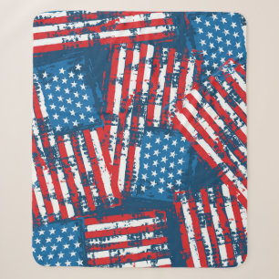 Gemaltes Muster der amerikanischen Flagge in Not Sherpadecke