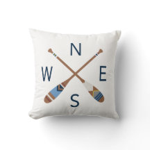Gemaltes Paddel-Kompass-Wurfs-Kissen