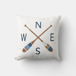 Gemaltes Paddel-Kompass-Wurfs-Kissen Kissen