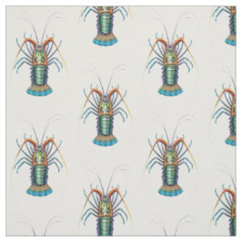 Gemaltes stacheliger Hummer-Kunst-Gewebe Stoff