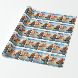 Gemaltes Venedig, Italien Geschenkpapier