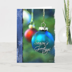 Gemaltes Weihnachten Birne-Blau