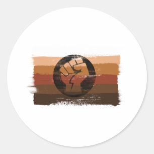 GEMALTETE BIPOC-STREIFEN UND ERSTE RUNDER AUFKLEBER