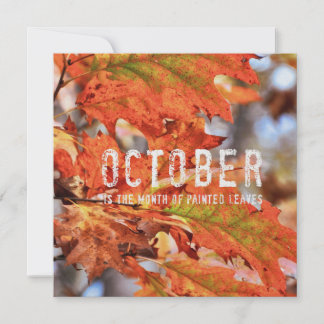 GEMALTETE BLÄTTER 5.25 x 5.25 Karte