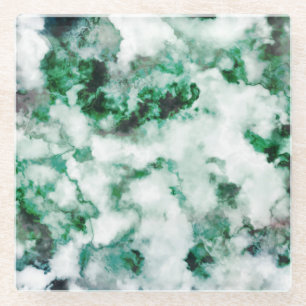 Gemarmorte Quarz-Beschaffenheit Glasuntersetzer