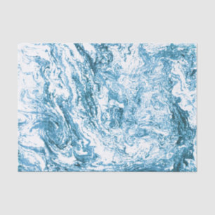 Gemarmorter abstrakter Entwurf   blau und weiß Seidenpapier