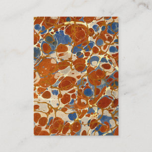 Gemarmortes abstraktes blaues Rot-Creme-Gelb des Visitenkarte