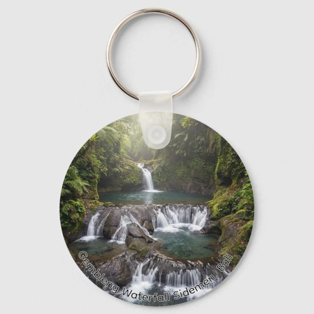 Gembleng Waterfall Sidemen Bali Nature Keychain Schlüsselanhänger (Vorderseite)