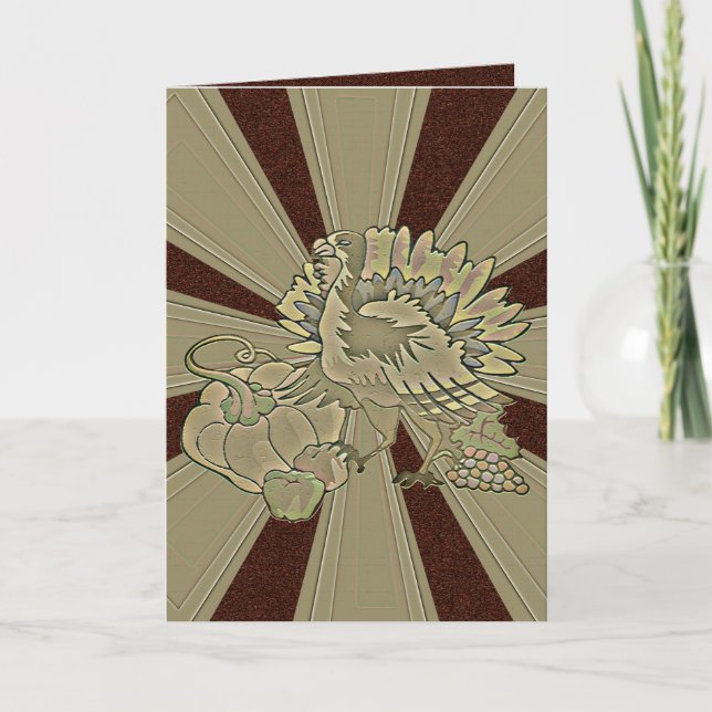 Gemeichter Erntedank Türkei - Feiertagskarte (Vorderseite)