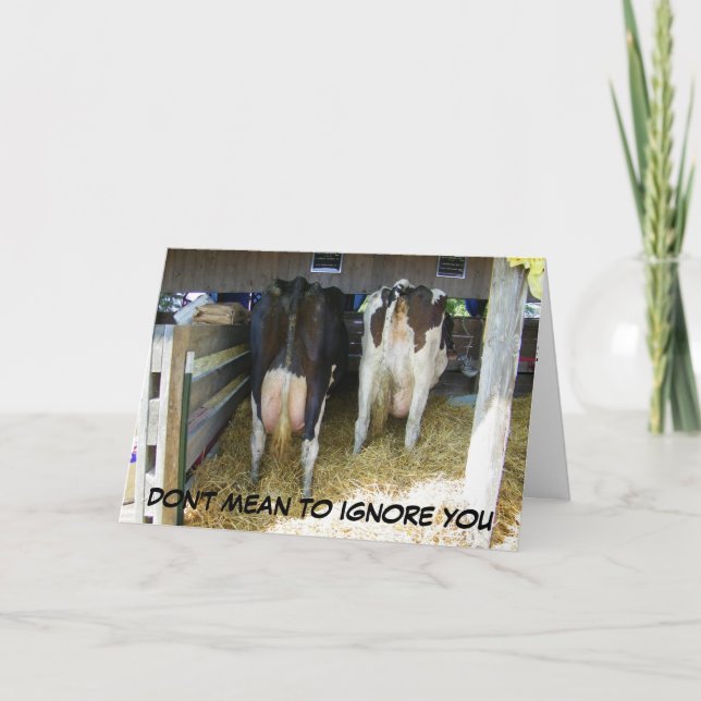 Gemein, DICH AM 40. NICHT ZU IGNORIEREN Karte (Vorderseite)