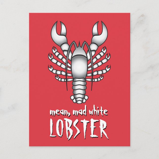 Gemein Mad White Lobster Jordan Peterson Meme Postkarte (Vorderseite)