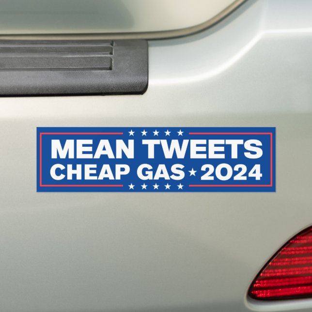 Gemein Tweete billigen Gas Trump 2024 Autoaufkleber (Auf Auto)