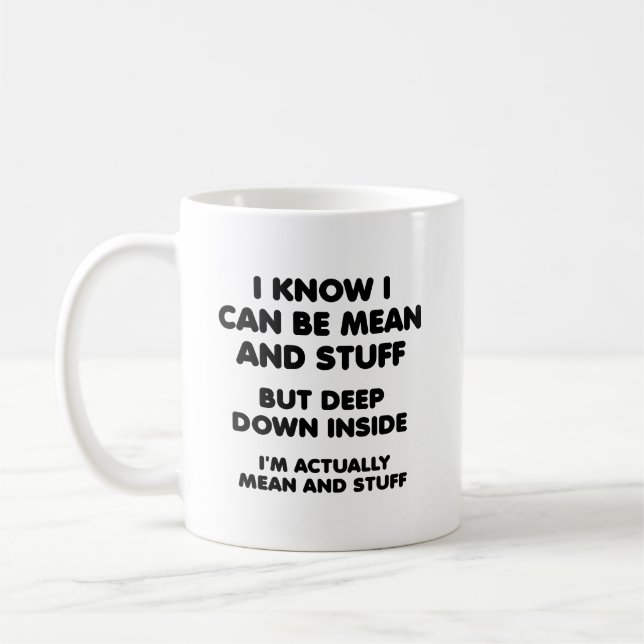 Gemein und Stuff Funny Mug Kaffeetasse (Links)