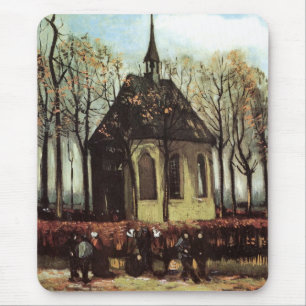 Gemeinde in der Kirche, Nuenen von Vincent van Gog Mousepad