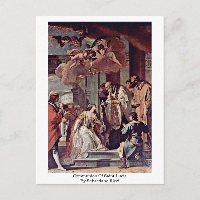 Gemeinde Saint Lucia von Sebastiano Ricci Postkarte (Vorderseite)