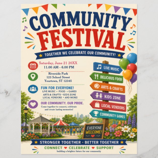 Gemeindefest-Flugblatt Flyer (Vorne)