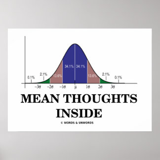 Gemeine Gedanken im Inneren (Spaß Statistik) Poster