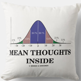 Gemeine Gedanken Inside (Spaß Statistik) Kissen