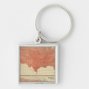 Gemeine Jahrestemperatur, Hypsometrische Skizze Schlüsselanhänger