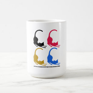 Gemeine Katzen 4 Logos Mehrfarben Tasse