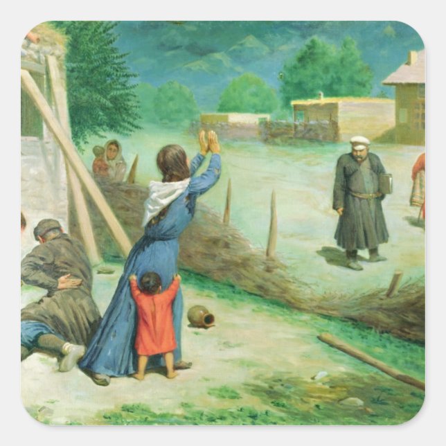 Gemeine Sammlung, 1891 Quadratischer Aufkleber (Vorderseite)