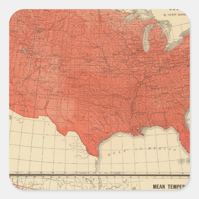 Gemeine Temperatur Quadratischer Aufkleber (Vorderseite)