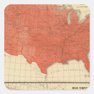 Gemeine Temperatur Quadratischer Aufkleber