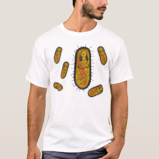 Gemeiner Bakterien-Cartoon-Charakter T-Shirt
