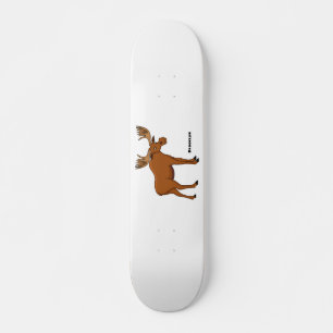 Gemeiner Elch-Cartoon Skateboard