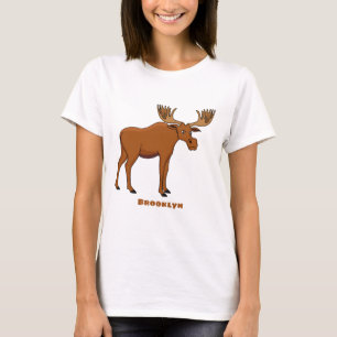 Gemeiner Elch-Cartoon T-Shirt