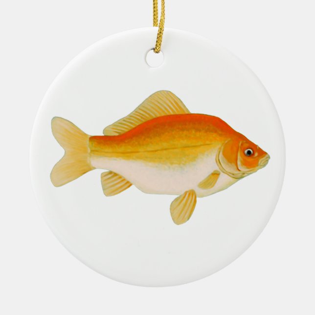 Gemeiner Goldfisch Keramik Ornament (Vorne)