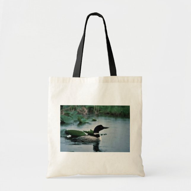 Gemeiner Loon auf Wasser Tragetasche (Vorne)