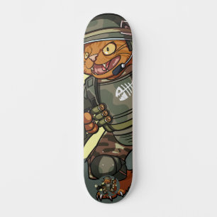 Gemeiner Sci-fi Marine Firing Gun Ginger Cat Carto Skateboard