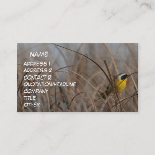 Gemeiner Yellowthroat-Visitenkarte Visitenkarte