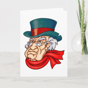 Gemeines altes Scrooge Feiertagskarte
