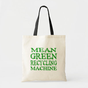 Gemeines Grün, das Maschinen-Taschen recycelt Tragetasche